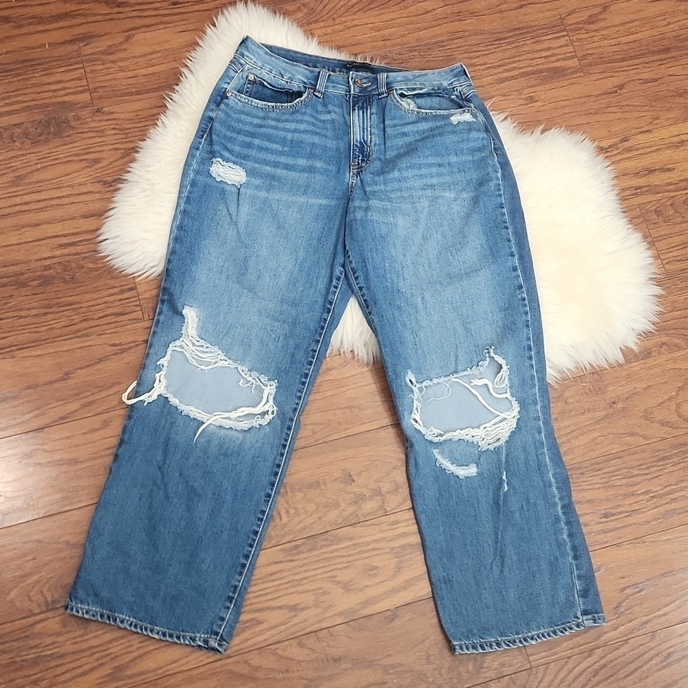 Sincerely Jules Wide Leg Distressed Womens Jeans - Picture 3 of 6